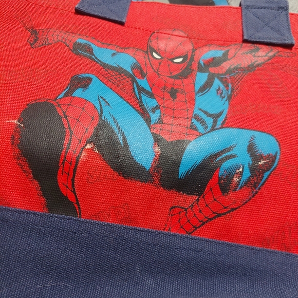 Lot of 2 Pottery Barn For Marvel Comics Tote Bags Batman Spider-Man - Picture 2 of 7